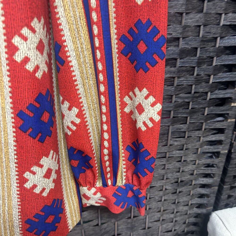 Vintage Geometric Pattern Phoenix Front and Pole Top Size 2X - Picture 4 of 5